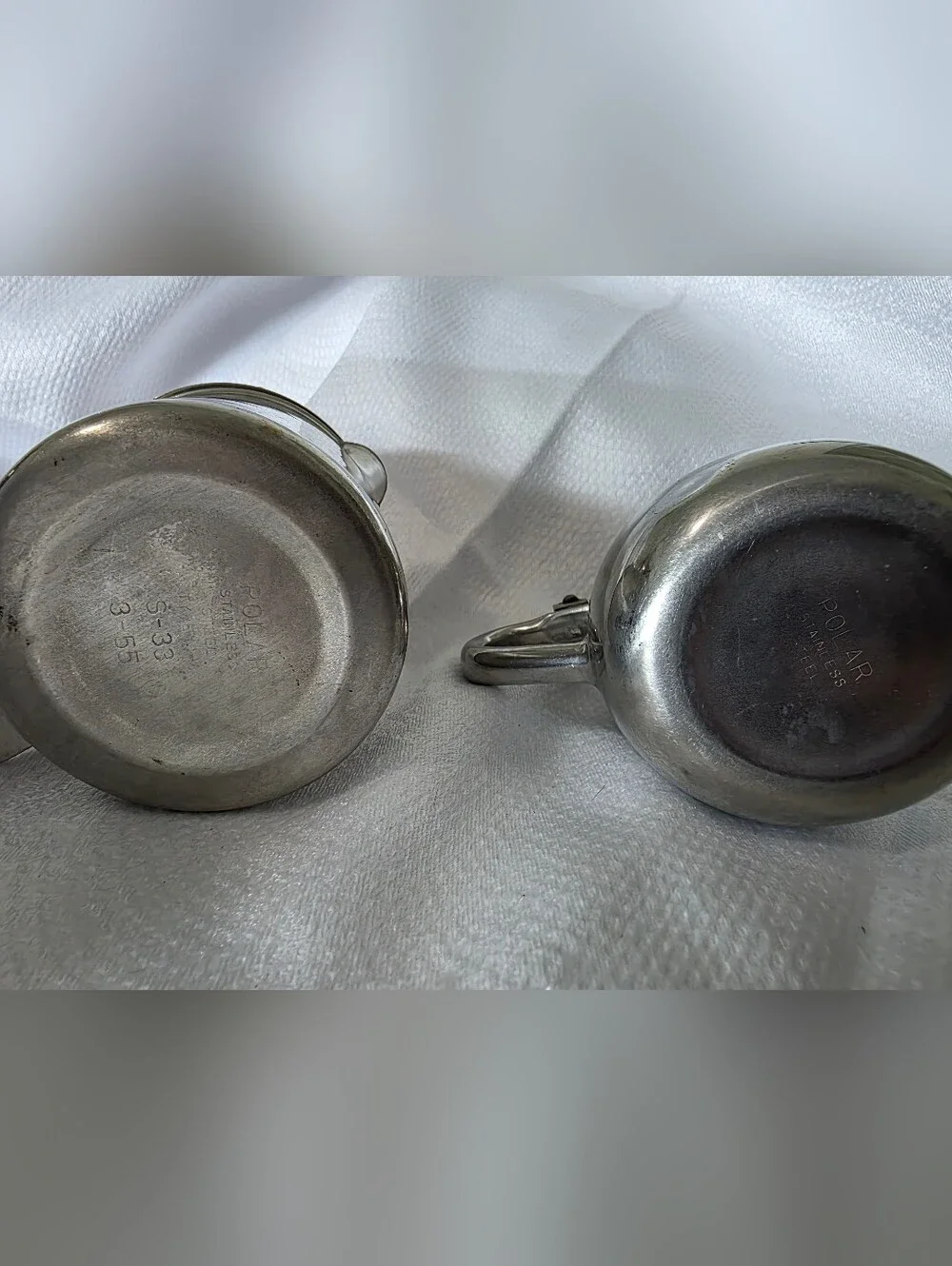 Silver Stainless Steel Sugar and Creamer Set